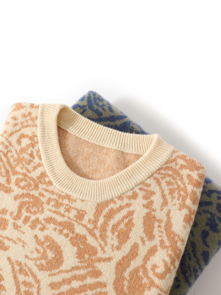 Winter Clothing Patterns - Printed 100% Merino Wool Sweater For