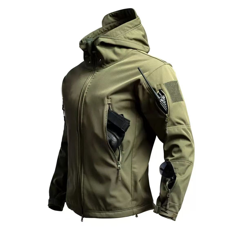 Windproof Jacket Softshell - Men Military Tactical Winter Autumn Warm