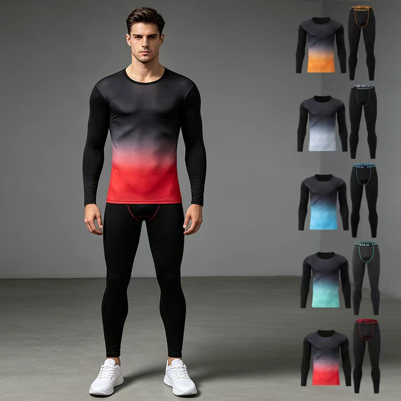 Warm Winter Clothing - Men's Warm Set Winter Solid Color