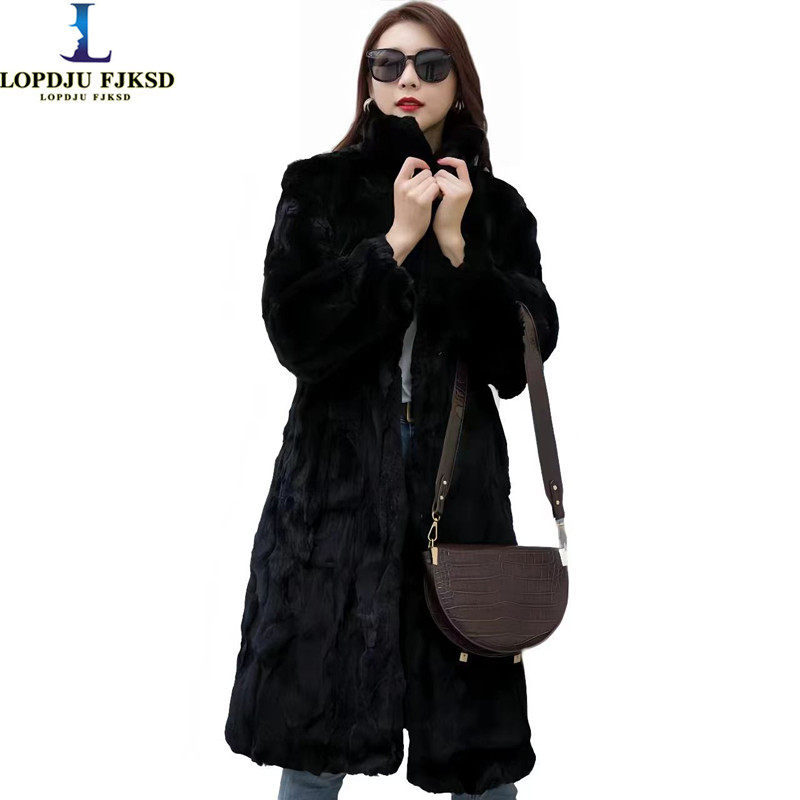 Quality Winter Clothing Jacket - Real Rex Rabbit Fur Coat for