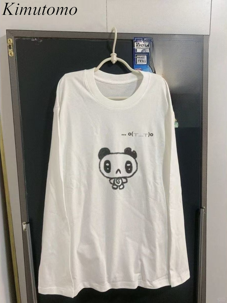 Winter Clothing Aesthetic - Kimutomo T Shirts Women Cartoon Printed