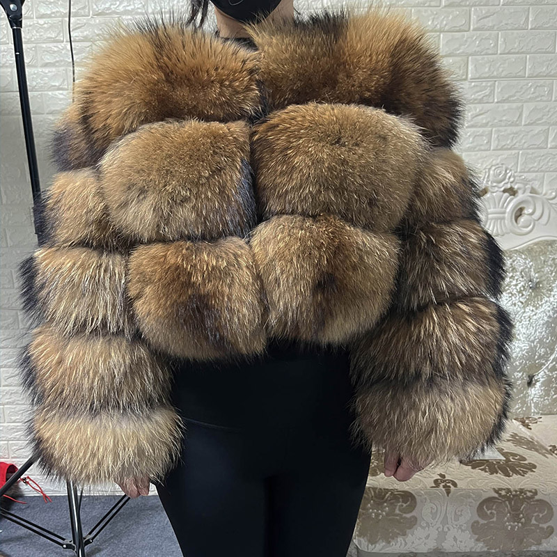 Plus Size Tops Brown Fur Maoma - Warm Winter Clothing 评论和价格