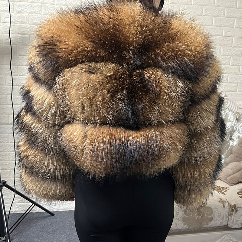 Plus Size Tops Brown Fur Maoma - Warm Winter Clothing 评论和价格
