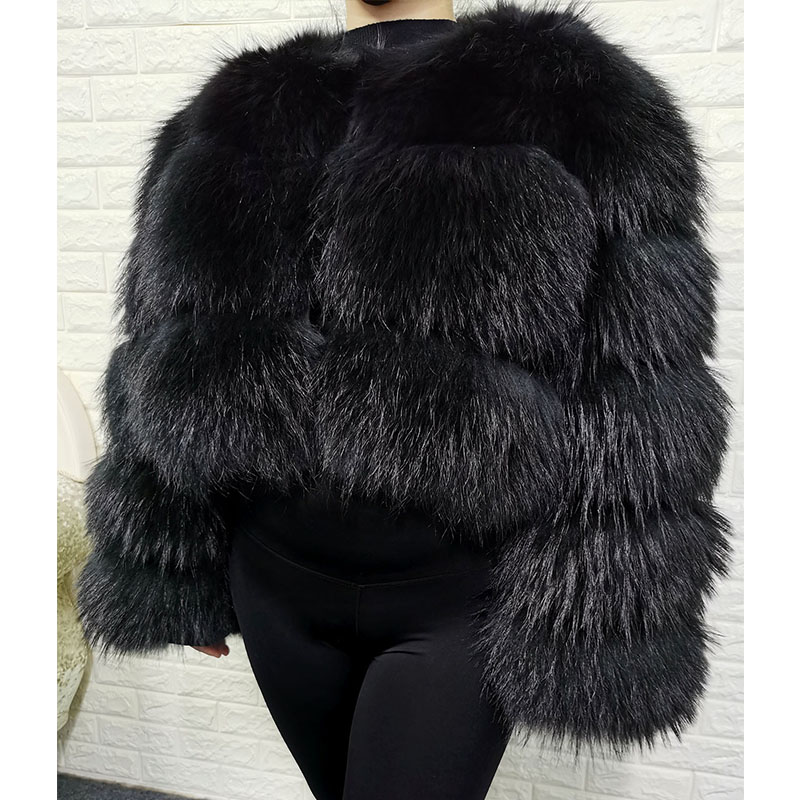 Plus Size Tops Brown Fur Maoma - Warm Winter Clothing 评论和价格