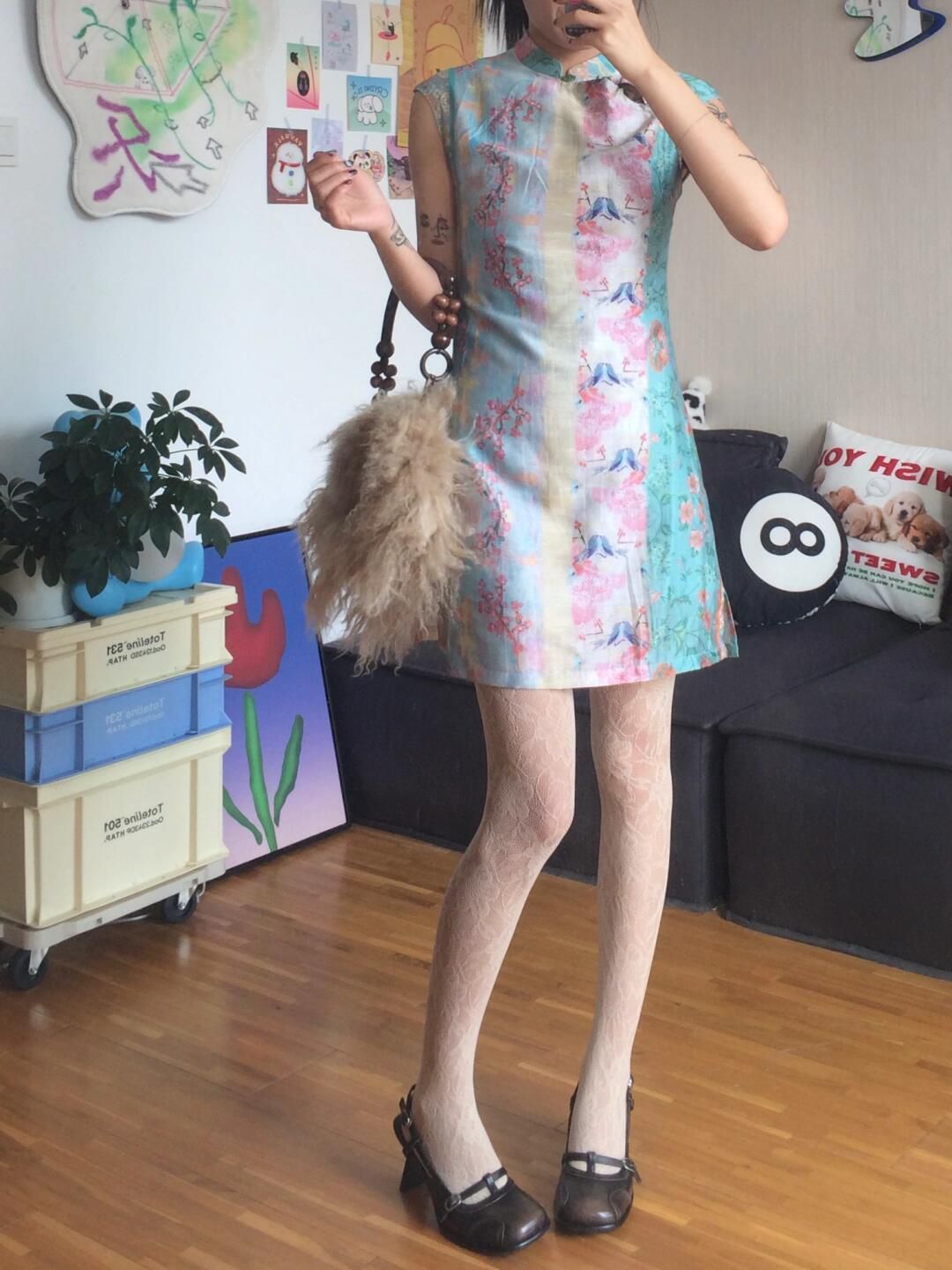 Vintage Cheongsam High Waist P - Winter Clothing Aesthetic 评论和价格