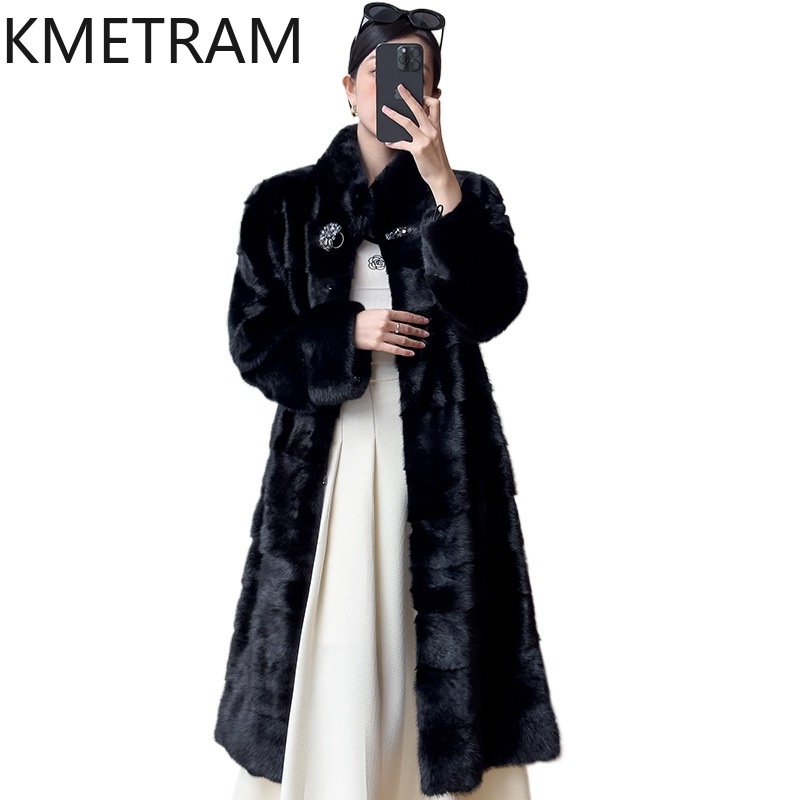 Real Whole Mink Fur Coat Woman - Quality Winter Clothing Jacket 评论和价格
