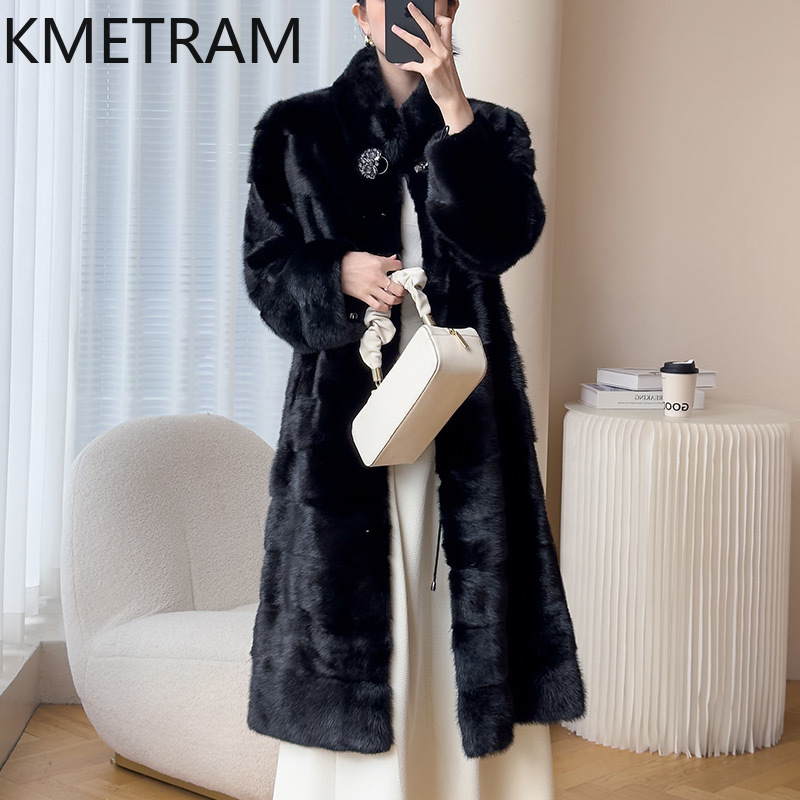 Real Whole Mink Fur Coat Woman - Quality Winter Clothing Jacket 评论和价格