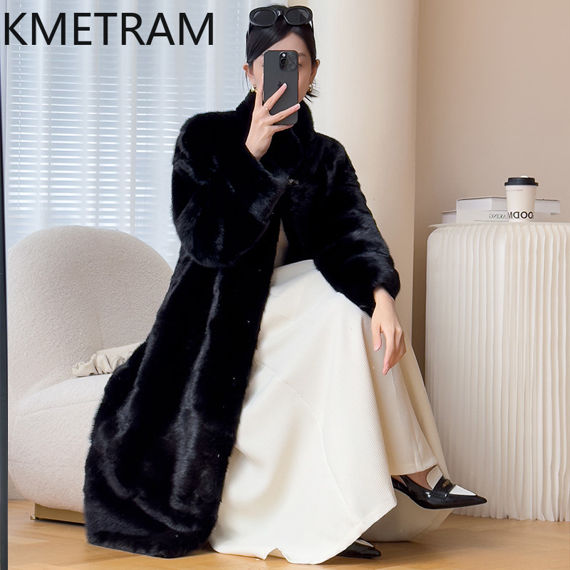 Real Whole Mink Fur Coat Woman - Quality Winter Clothing Jacket 评论和价格