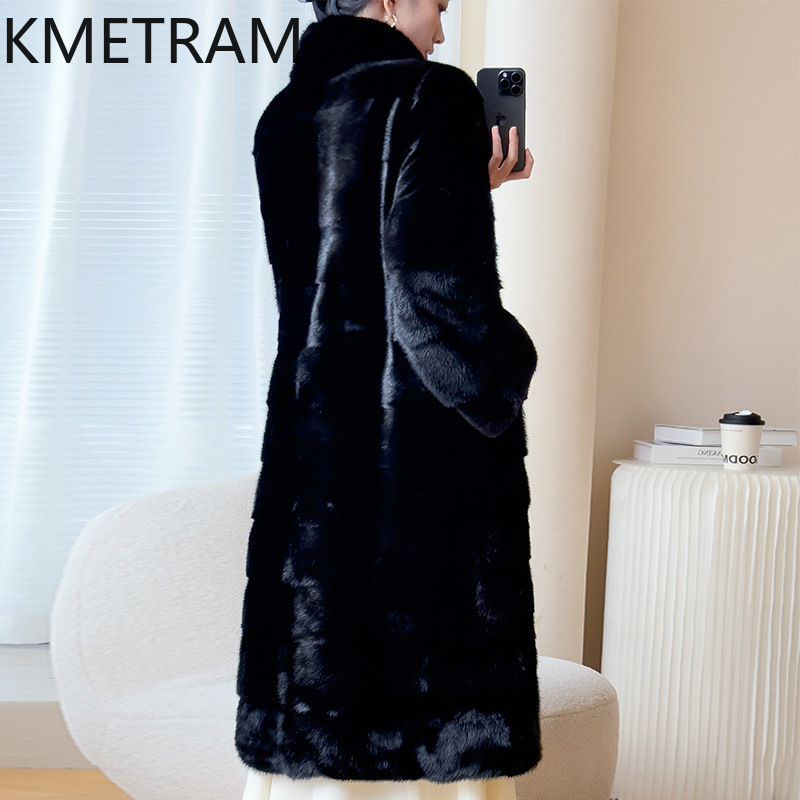 Real Whole Mink Fur Coat Woman - Quality Winter Clothing Jacket 评论和价格