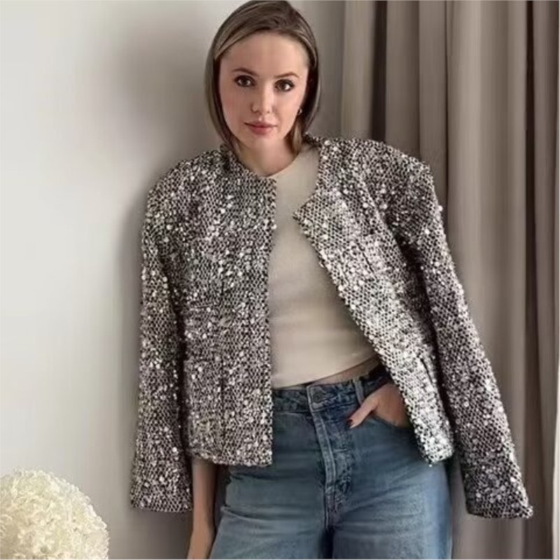 Party Club chic shiny Blazer s - Winter Clothing Dress Up 评论和价格