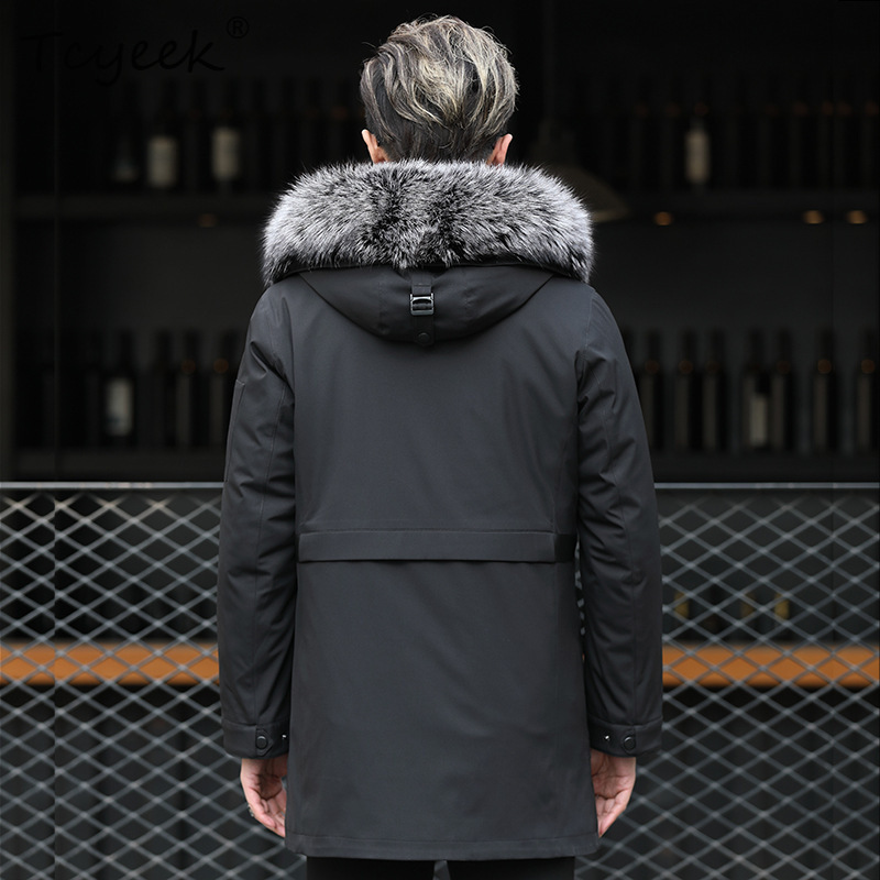 Tcyeek Sliver Fox Fur Collar W - Warm Winter Clothing 评论和价格