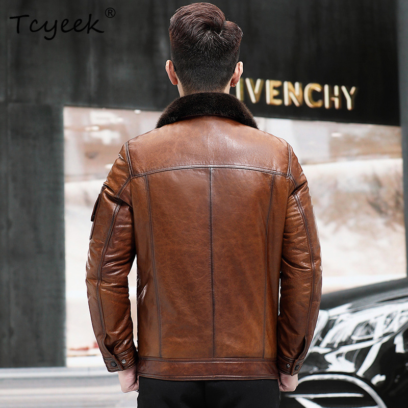 Tcyeek Top Layer Sheepskin Rea - Warm Winter Clothing 评论和价格