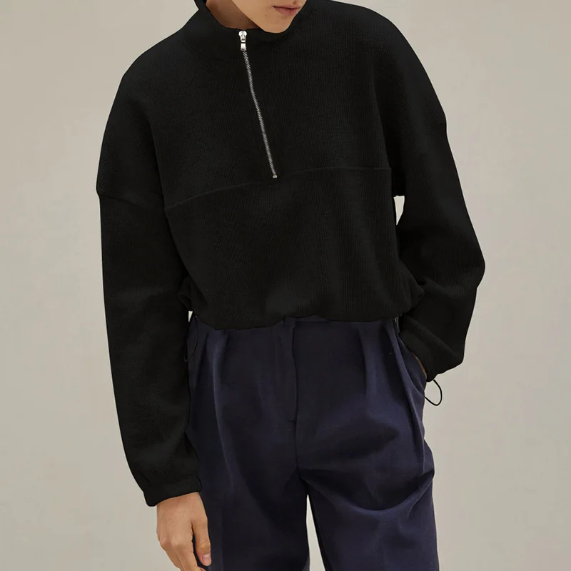 Cotton Waffle Zip Up Hoodies K - Winter Clothing Aesthetic 评论和价格