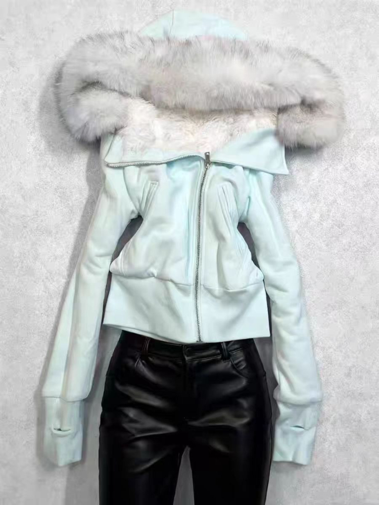 Aesthetic Vintage Slim Hooded  - Winter Clothing Aesthetic 评论和价格