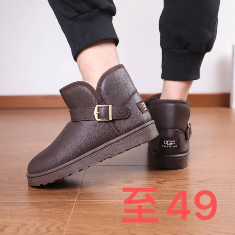 Men Solid Color Snow Boots Min - Snow Boot Fur Lined 评论和价格