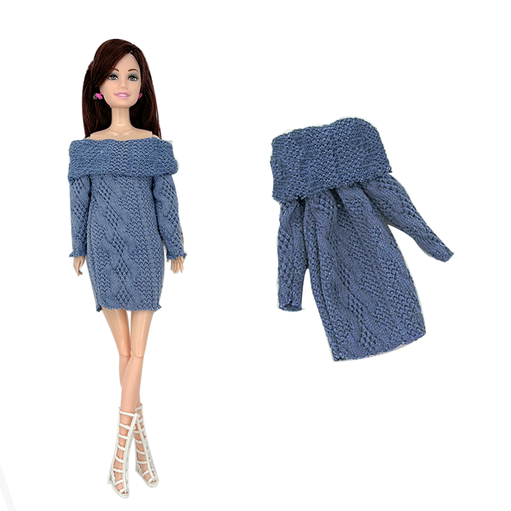 4PCS Fashion Sweater Dresses f - Winter Clothing Dress Up 评论和价格