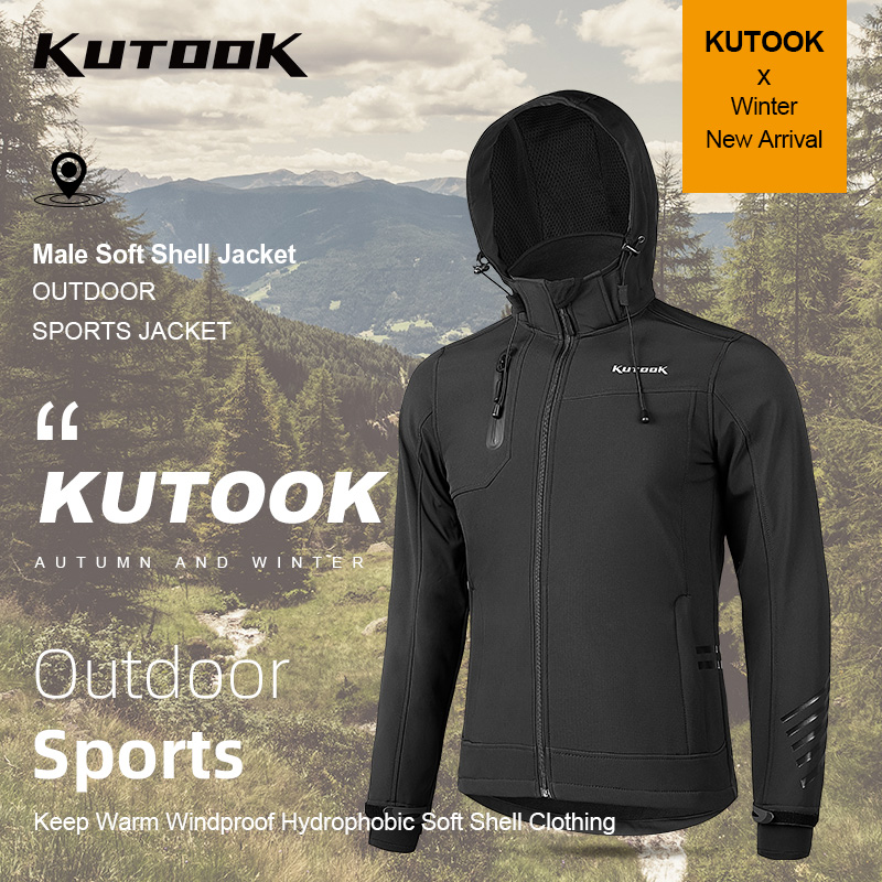 KUTOOK Men's Hiking Jacket Fle - Windproof Jacket Softshell 评论和价格