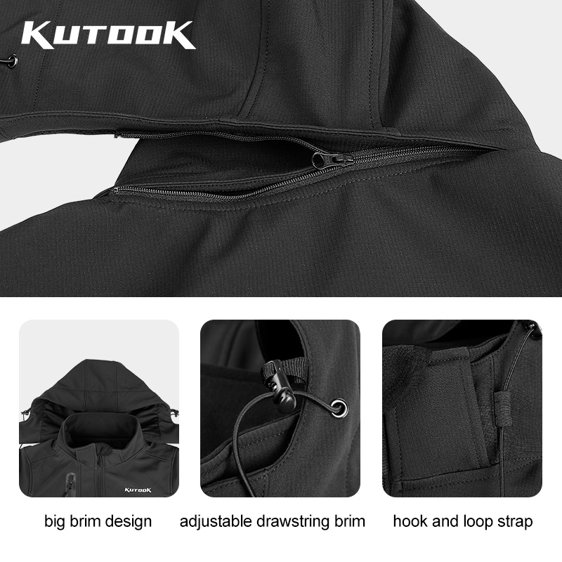 KUTOOK Men's Hiking Jacket Fle - Windproof Jacket Softshell 评论和价格