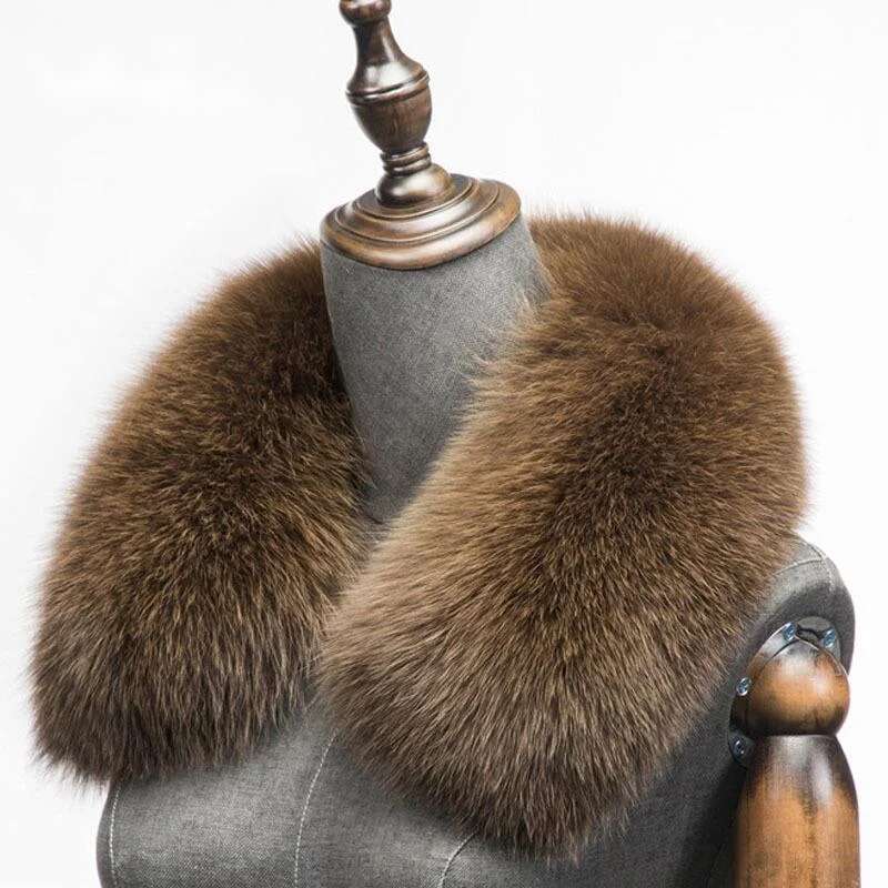 Winter Natural Fox Fur Scarf S - Winter Clothing Matching 评论和价格