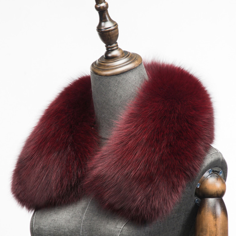 Winter Natural Fox Fur Scarf S - Winter Clothing Matching 评论和价格