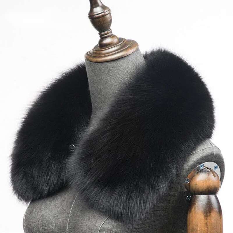 Winter Natural Fox Fur Scarf S - Winter Clothing Matching 评论和价格