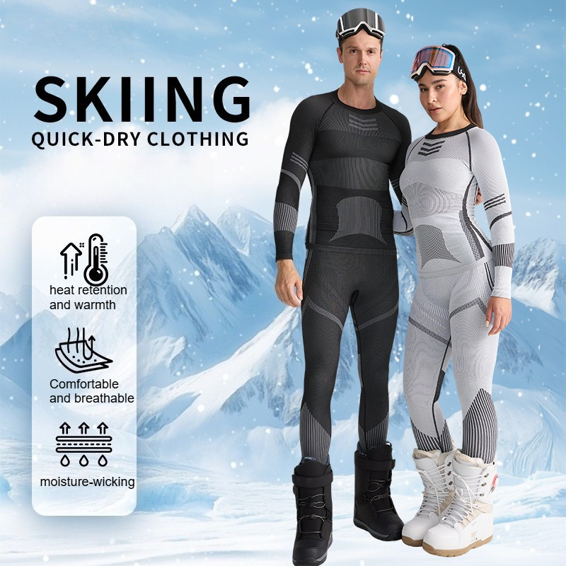Ski Base Layer Set Men Women T - Thermal Base Layer 评论和价格