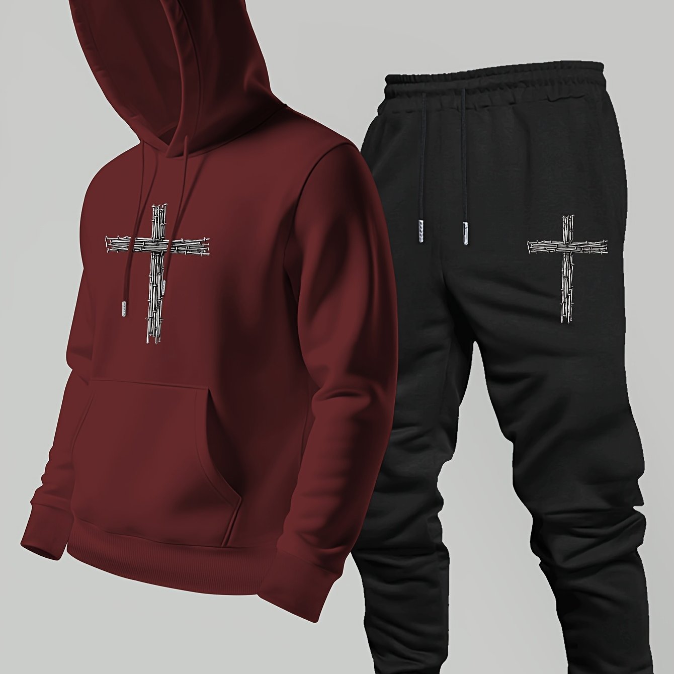 Hooded sweatshirt and long pan - Winter Clothing Logos 评论和价格