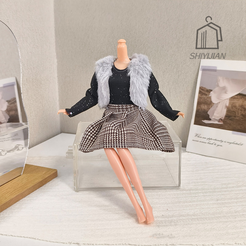 1/6 Doll Handmade Dress Clothi - Winter Clothing Dress Up 评论和价格