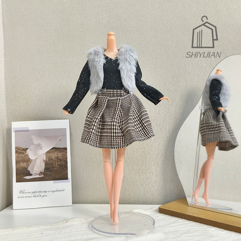 1/6 Doll Handmade Dress Clothi - Winter Clothing Dress Up 评论和价格