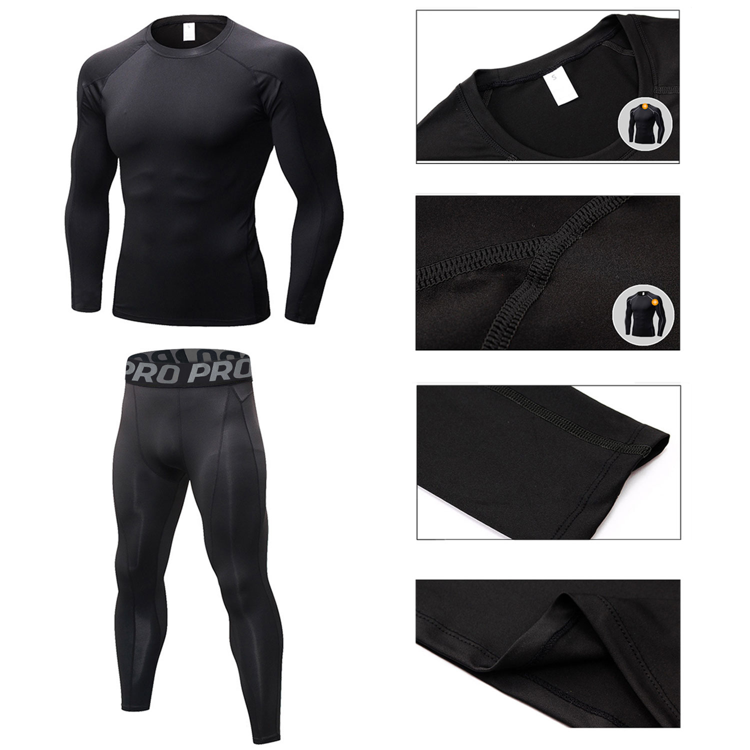 Mens Workout Compression Set P - Thermal Base Layer 评论和价格