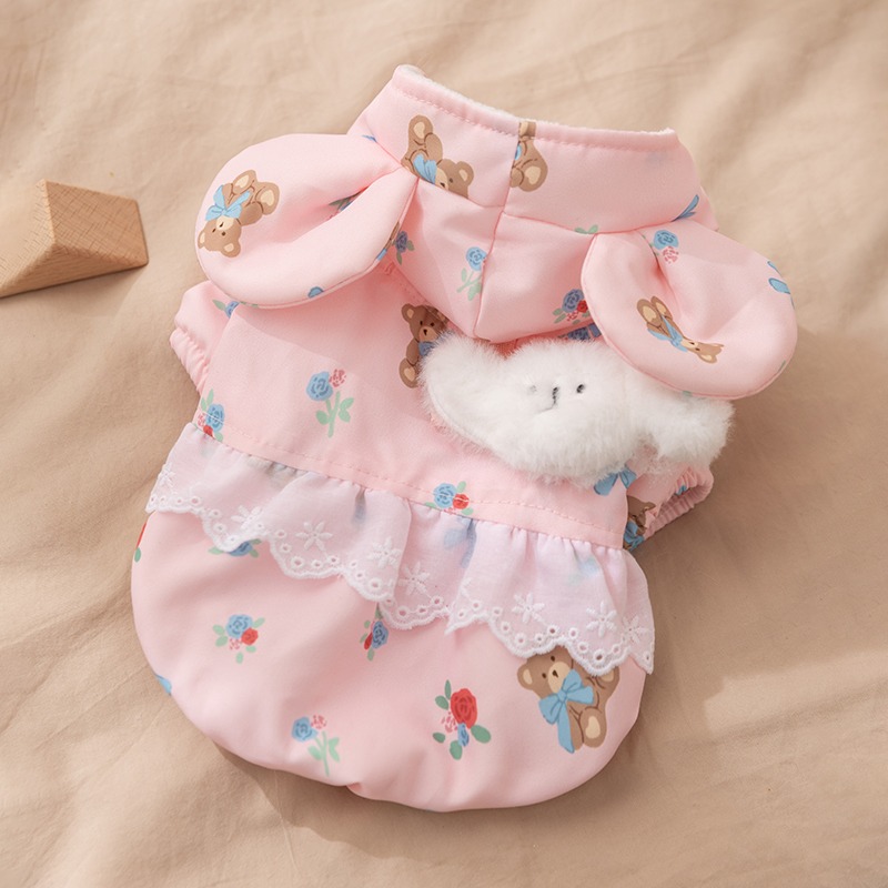 Winter Rose-patterned Dog Clot - Winter Clothing Patterns 评论和价格