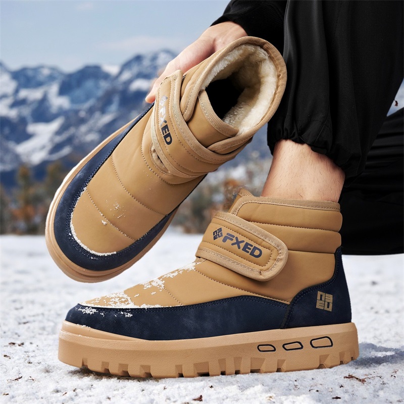 Autumn and Winter Warm Fur Men - Snow Boot Fur Lined 评论和价格