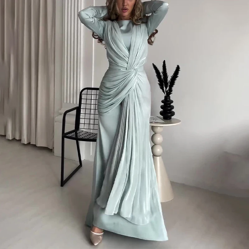 Elegant O Neck Fashion Tie-up  - Winter Clothing Dress Up 评论和价格