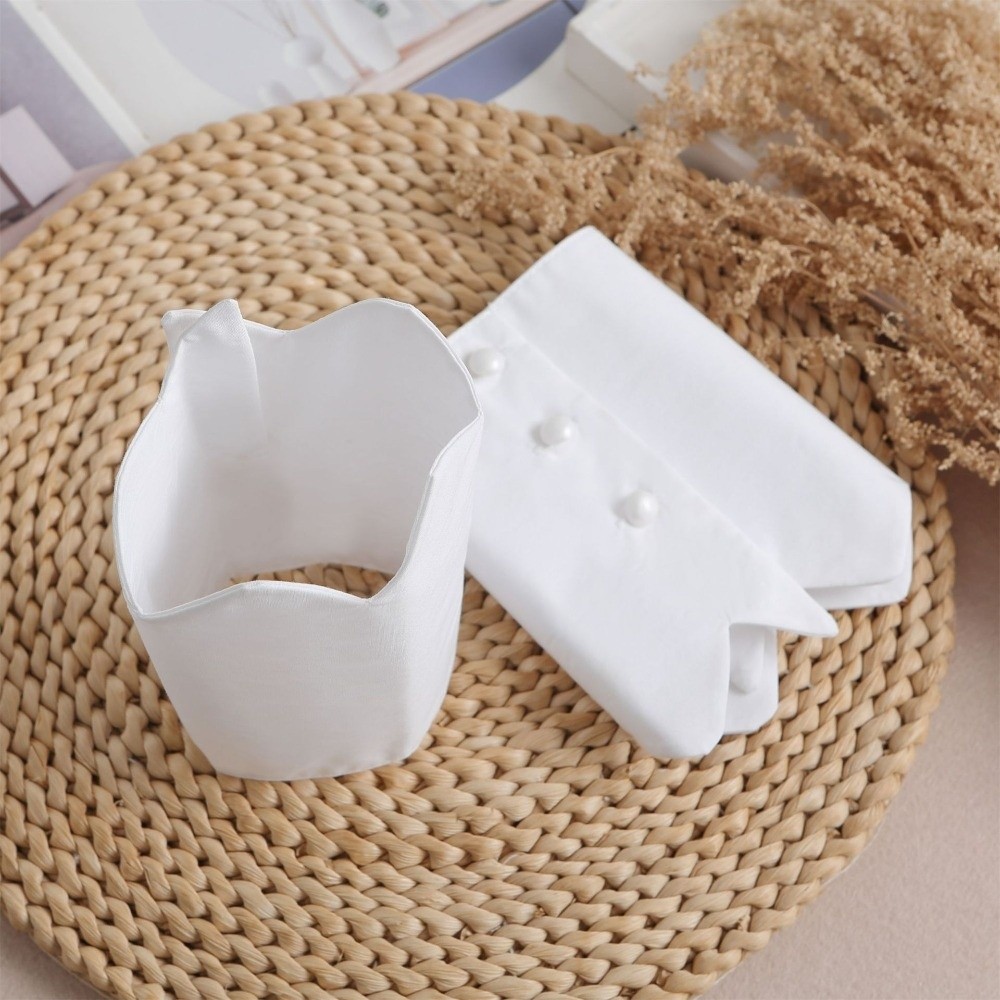 Trend White Fake Cuffs Button  - Warm Winter Clothing 评论和价格