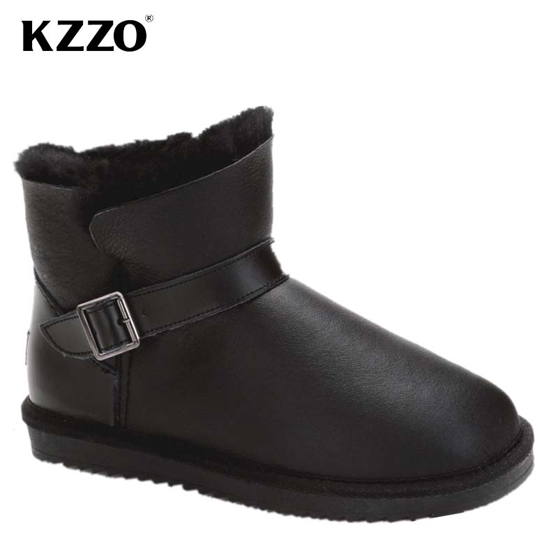 KZZO 2025 New Men Casual Real  - Snow Boot Fur Lined 评论和价格