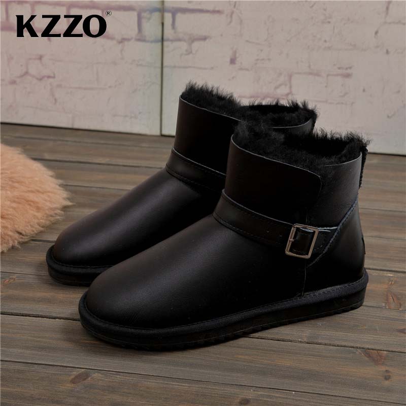 KZZO 2025 New Men Casual Real  - Snow Boot Fur Lined 评论和价格
