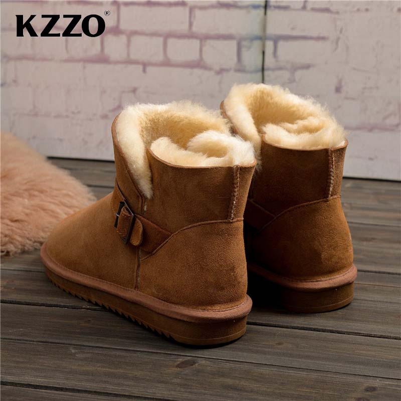 KZZO 2025 New Men Casual Real  - Snow Boot Fur Lined 评论和价格
