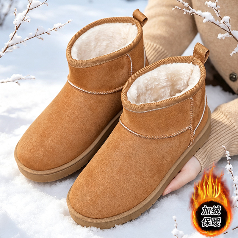 Women Ankle Snow Boots Slip On - Snow Boot Fur Lined 评论和价格
