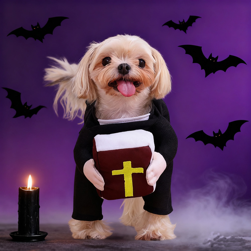Funny Halloween Pet Dog Cospla - Winter Clothing Dress Up 评论和价格