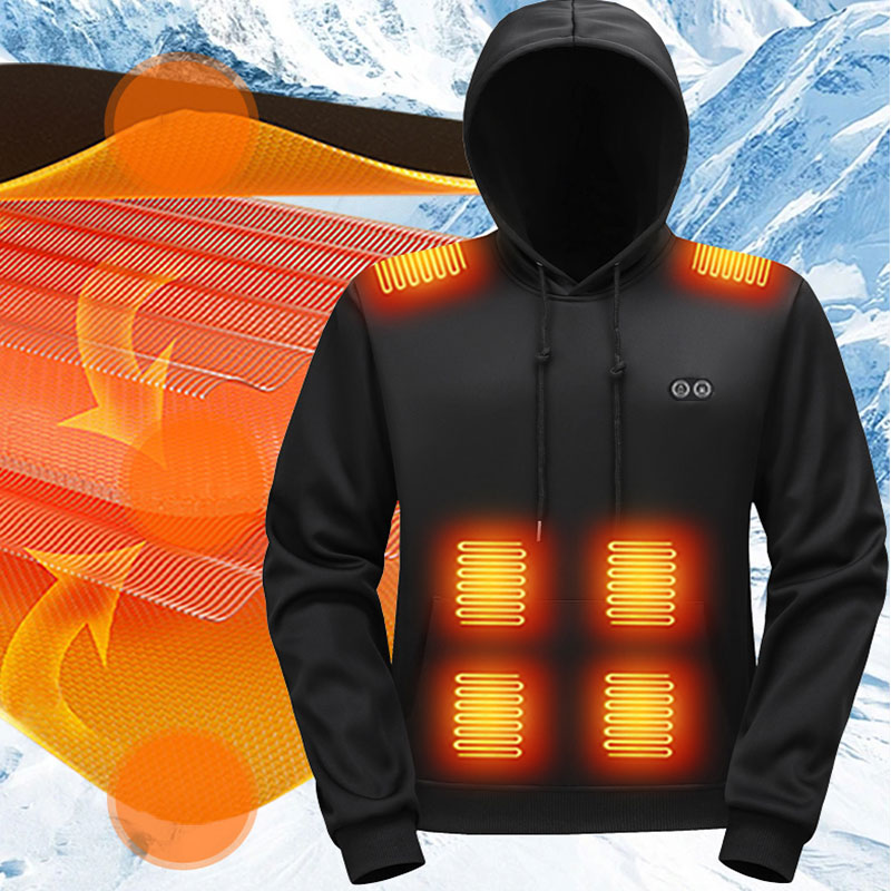 17 Zone Heating Hoodie Sweatsh - Warm Winter Clothing 评论和价格