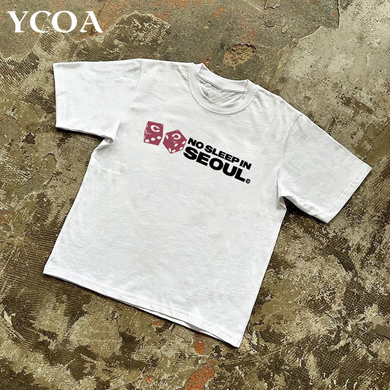 Men T-Shirt Cotton Oversized L - Winter Clothing Aesthetic 评论和价格