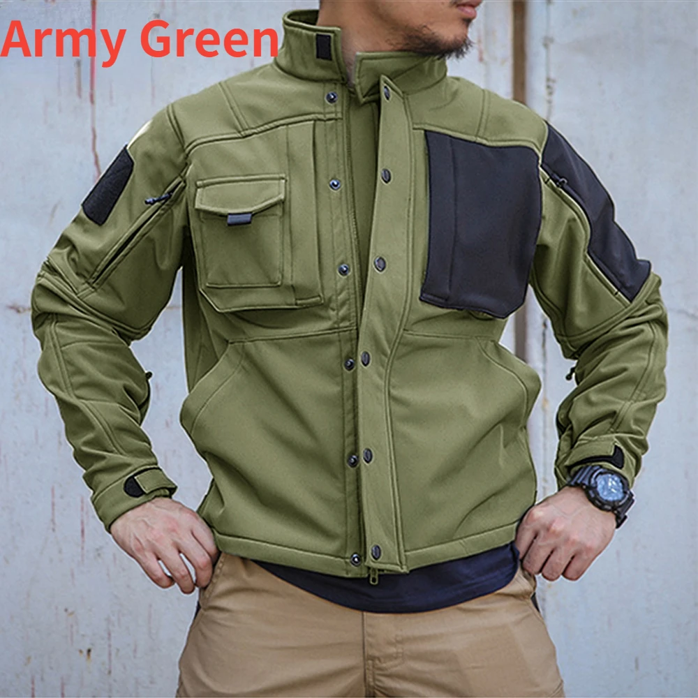 Men's Tactical Sets Winter Sha - Windproof Jacket Softshell 评论和价格