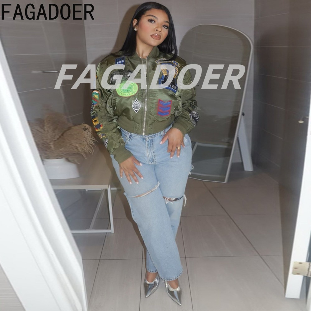 FAGADOER High Quality Embroide - Quality Winter Clothing Jacket 评论和价格