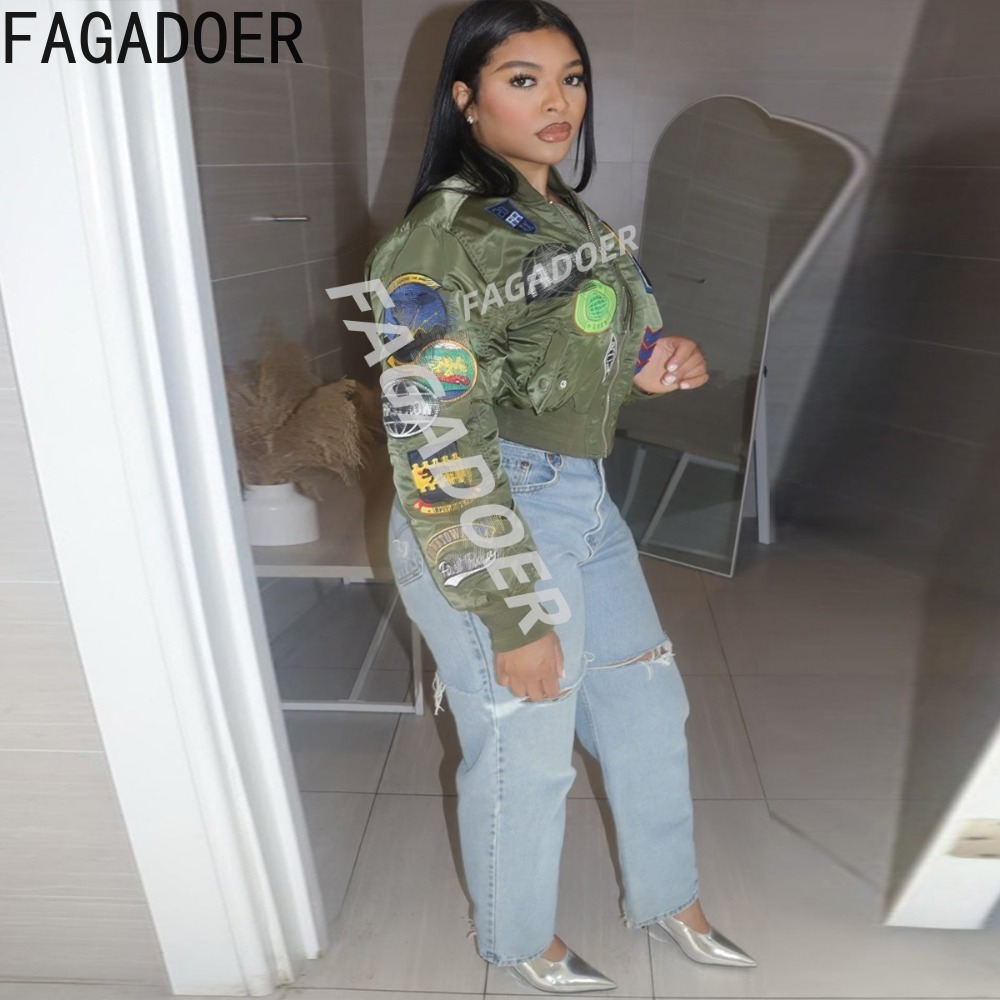 FAGADOER High Quality Embroide - Quality Winter Clothing Jacket 评论和价格