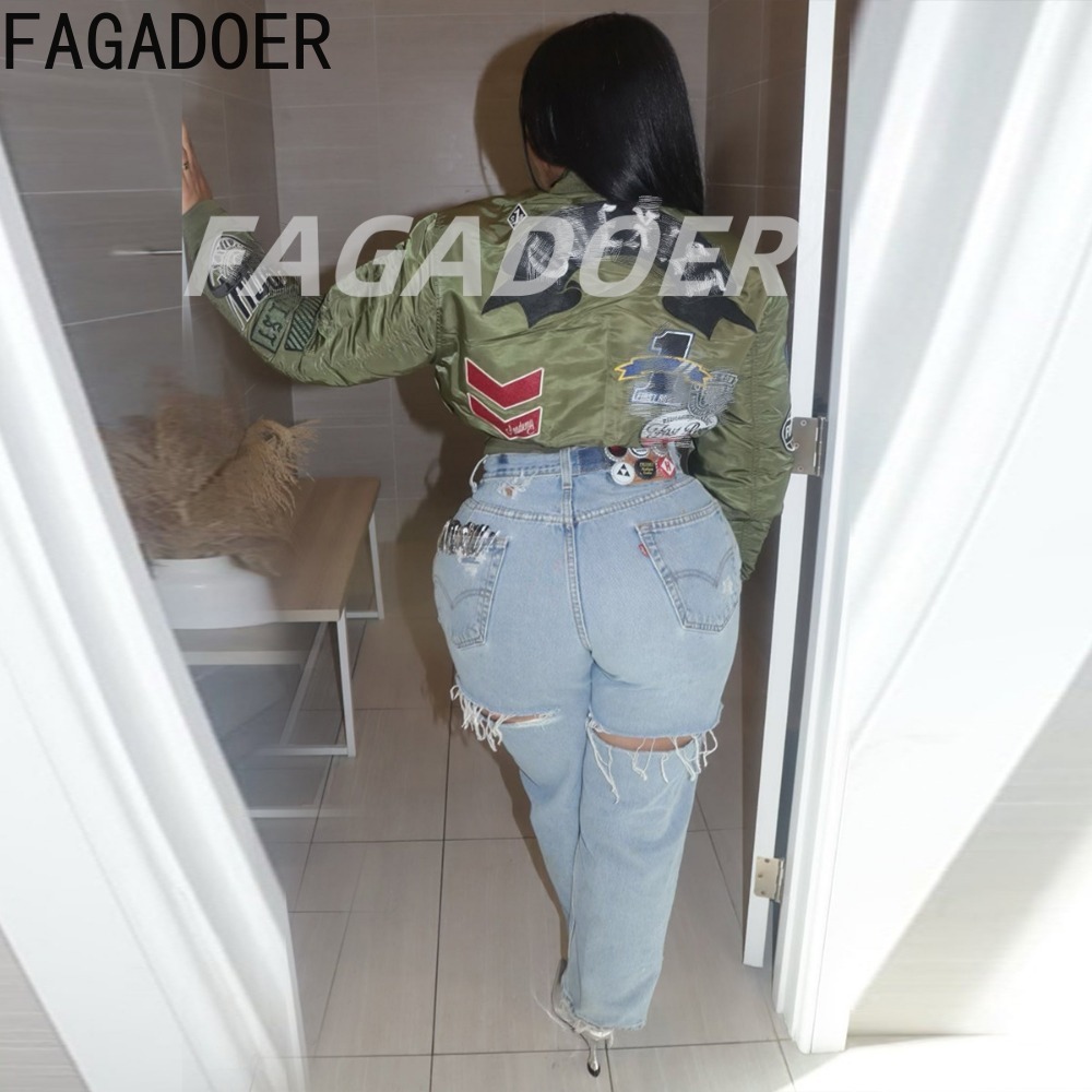 FAGADOER High Quality Embroide - Quality Winter Clothing Jacket 评论和价格