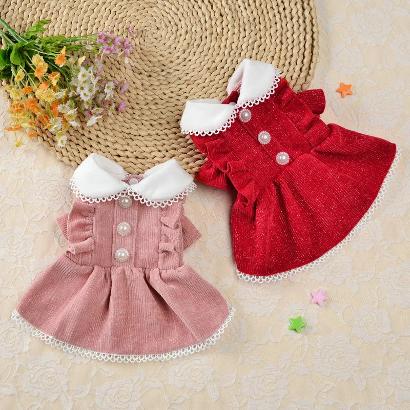 Elegant Princess Dress Dog Clo - Winter Clothing Dress Up 评论和价格
