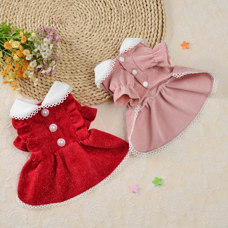 Elegant Princess Dress Dog Clo - Winter Clothing Dress Up 评论和价格