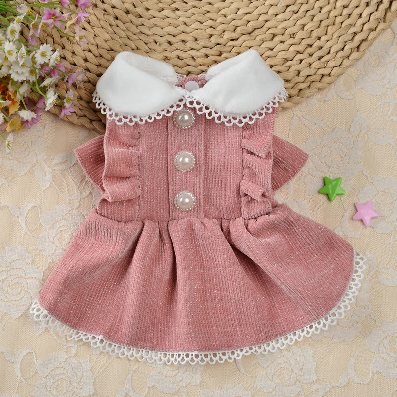 Elegant Princess Dress Dog Clo - Winter Clothing Dress Up 评论和价格
