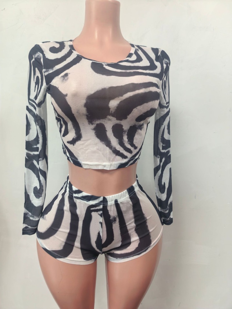 Doyerl Striped Shorts Sets Wom - Winter Clothing Matching 评论和价格