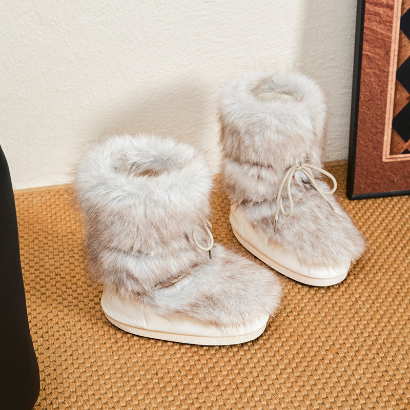 Winter Women Fashion Moon Boot - Snow Boot Fur Lined 评论和价格